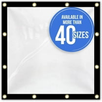 Covers & all Heavy Duty Multipurpose Clear Tarp with Grommets, Waterproof 20mil Vinyl Material (10'1" x 9'1.75" feet), Designed for Indoor or Outdoor Use