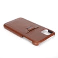 thumbnail image 3 of Funda delgada para teléfono con ranura para tarjeta Textute de cuero PU para Iphone 11 Pro de 5,8 pulgadas, color marrón, 3 of 14
