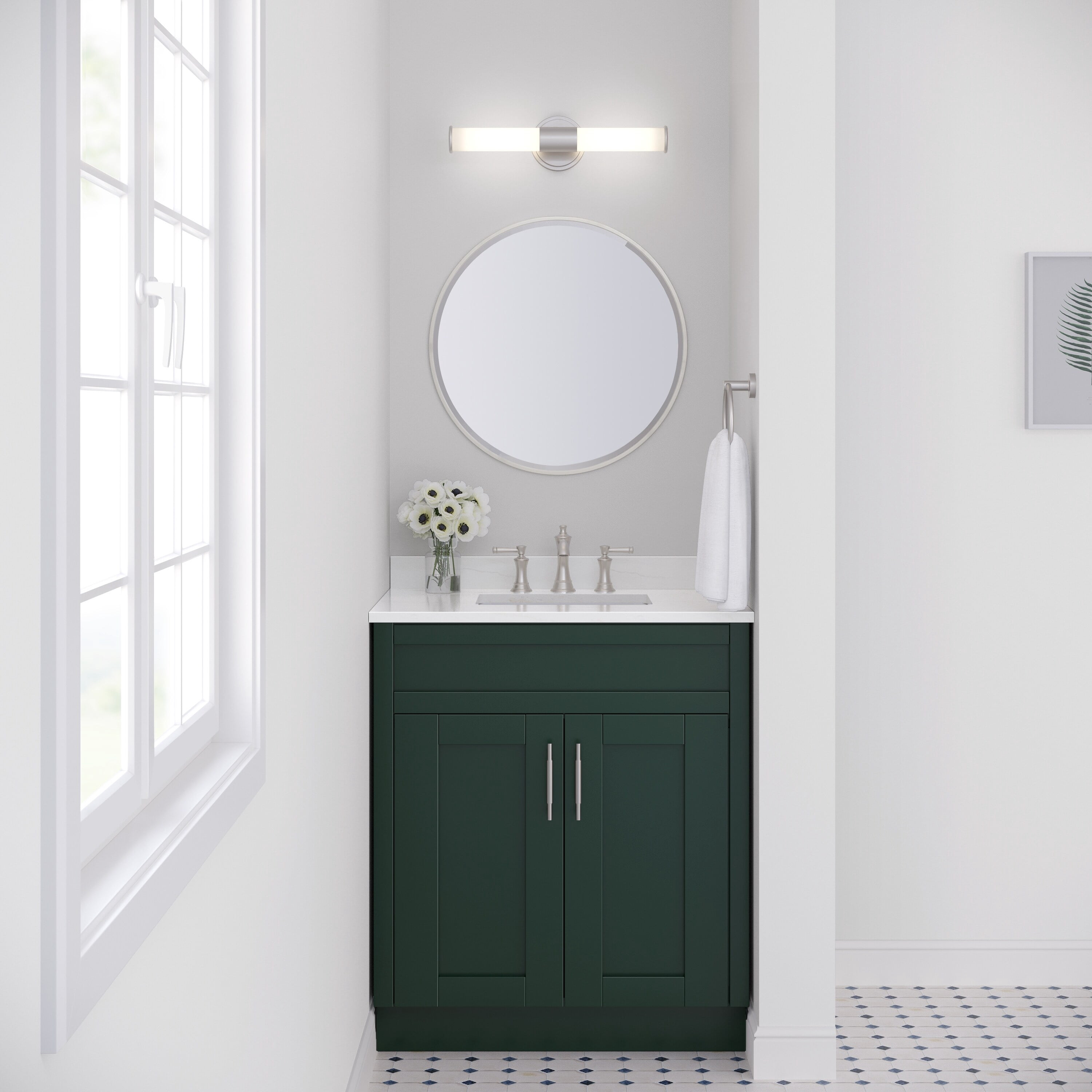 Open Box Millennium Lighting Truman LED Bathroom Vanity Fixture in Multiple Finishes 24 Inch - Matte Black