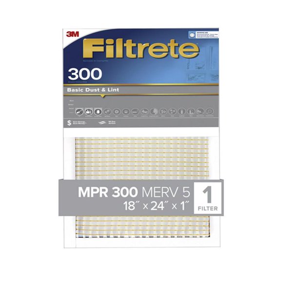 Filtro de aire FILTRETE 300 MPR 18 x 24 x 2 cm 7 MERV, paquete de 4