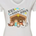thumbnail image 4 of Inktastic Jesus is the Reason for the Season Christmas Nativity Women's V-Neck T-Shirt, 4 of 5