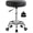 Black, variant on Adjustable Rolling Stool with Wheels Heavy Duty 500lb Round Rolling Stool with Footrest, Patent Leather Drafting Stool Chair with Wheels Work Spa Salon Seat, Black