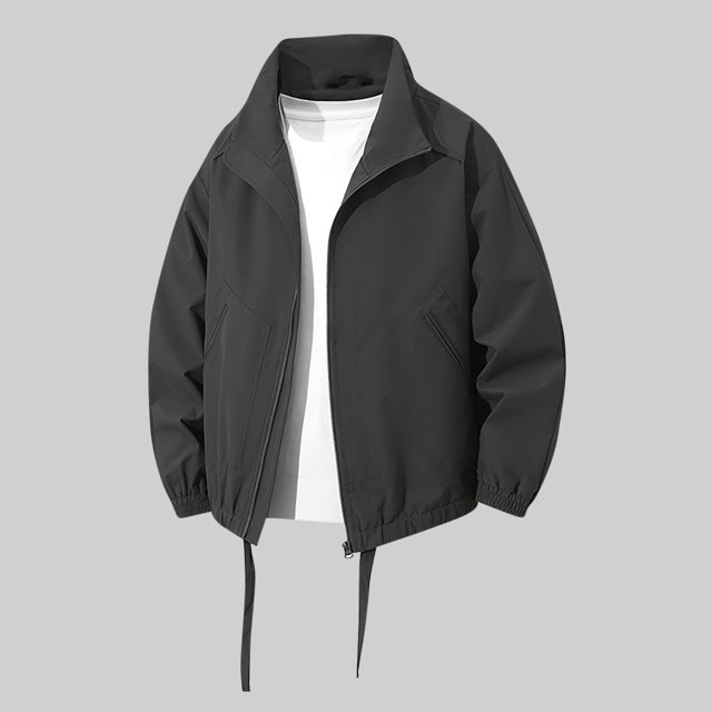 Blusa y camisa de manga larga con cuello vuelto para hombre, moda masculina, fina, color liso, manga larga, cuello, botón, bolsillo, abrigo grande, poliéster, parte superior