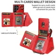thumbnail image 6 of Crossbody Case for Samsung Galaxy S24 Ultra, Adjustable Shoulder Strap 47" / 1.2m, Finger Ring Holder with 6 Card Slots, 6 of 16