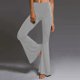 thumbnail image 2 of Pantalones de mujer de cintura alta y pernera acampanada: color liso, estilo informal/deportivo, tejido resistente para el uso diario, talla real, lavado a máquina delicado., 2 of 7