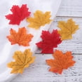 thumbnail image 6 of 300 Pcs Fall Leaves Decor Outdoor Simulated Maple Leaf Props Cafe Decorations, 6 of 8