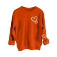 thumbnail image 3 of Tqyyweavej Valentines Shirts for Women Double Love Hearts Printed Solid Color Sweatshirts Casual Long Sleeve Shirts Valentines Gifts for Women(S-XL), 3 of 8