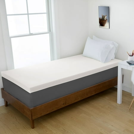 Authentic Comfort 2-Inch Dorm Memory Foam Mattress Topper ...