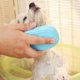 thumbnail image 3 of Cepillo de champú para perros de silicona, cepillo de baño para perros fácil de limpiar, peine de masaje suave, adecuado para mascotas y gatos de tamaño mediano (2 piezas), 3 of 5