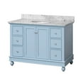 thumbnail image 4 of Bella 48" Bathroom Vanity with Powder Blue Cabinet and Carrara Marble Top, 4 of 6