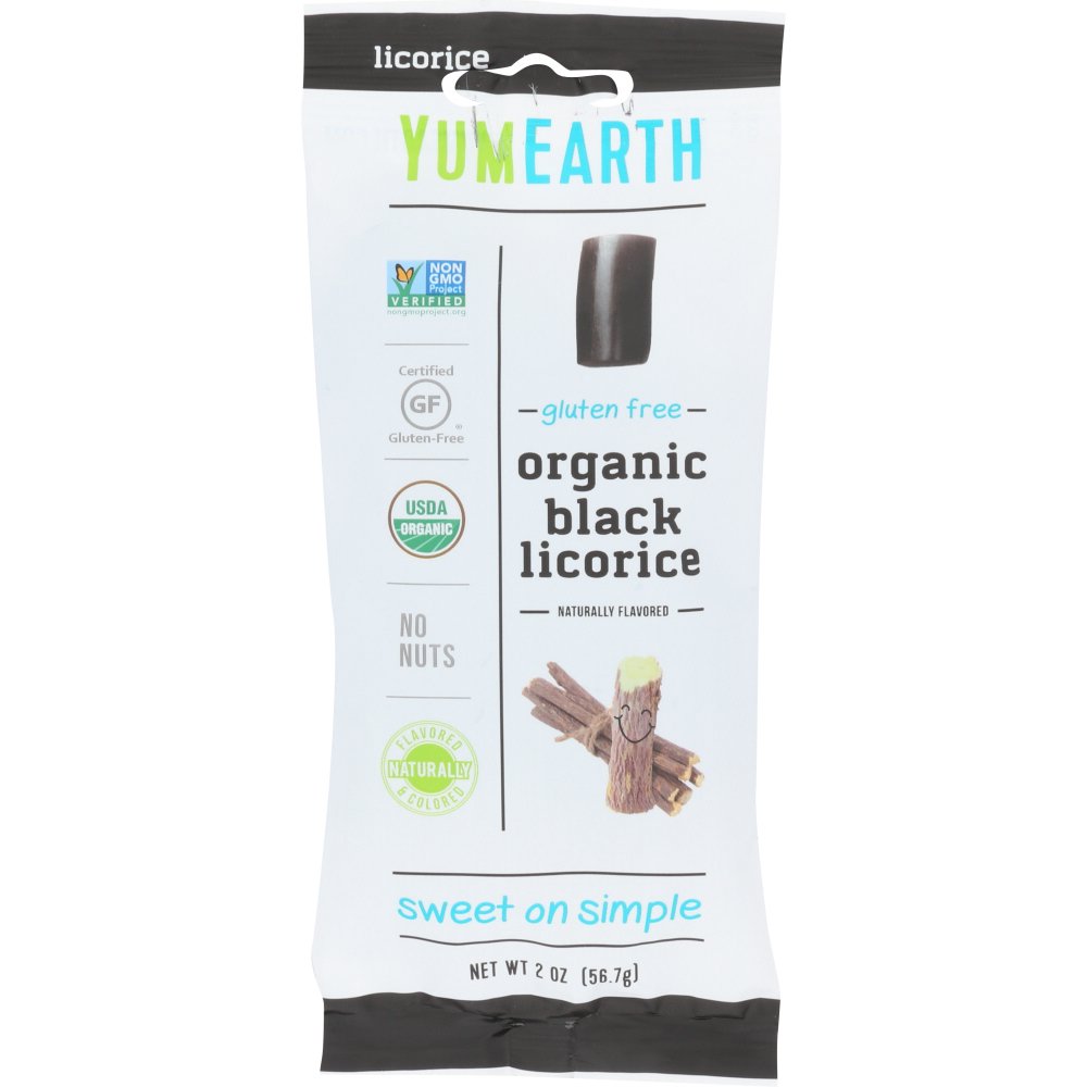 YumEarth Organic Licorice Gluten Free Black Licorice 2 oz