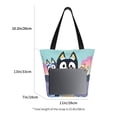 thumbnail image 3 of Kowoue Bluey Pattern Tote Bag Aesthetic Shoulder Bag, Grocery Tote with Shoulder Straps, Large Collapsible Tote with Protective Foam Lining, 3 of 6