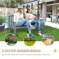 thumbnail image 4 of Outsunny 2 Seater Garden Bench with Slatted Design for Park Yard Outdoor, 4 of 10