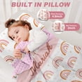 thumbnail image 6 of AOLOA Toddler Nap Mat with Pillow and Blanket, Personalized Name Toddler Sleep Mat, Extra Large Rolled Napping Mats, Washable, Light, for Kids Girls Daycare Preschool Travel（Rainbow）(Fixed Size), 6 of 7