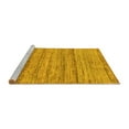 thumbnail image 2 of Ahgly Company Machine Washable Indoor Square Abstract Yellow Modern Area Rugs, 7' Square, 2 of 4