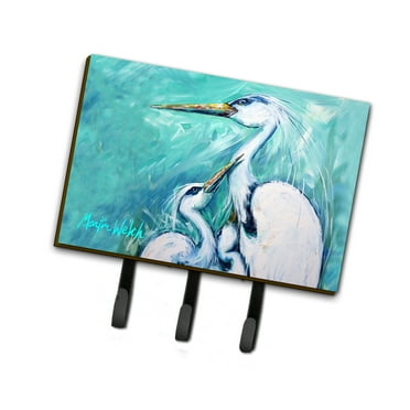 Carolines Treasures MW1159TH68 Mothers Love White Crane Leash or Key Holder Triple multicolor