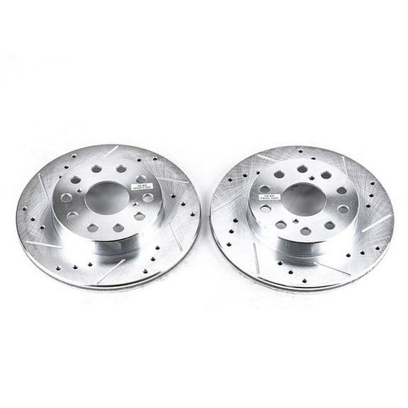 Power Stop Rear Pair of Drilled and Slotted Brake Rotors JBR593XPR