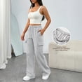 thumbnail image 5 of SUNBS Womens Cargo Sweatpants Wide Leg Pants For Women With Pockets & Elastic Waist Casual Pants, 5 of 9