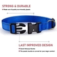 thumbnail image 2 of YSTINNG Reflective Dog Collar with Buckle Adjustable Safety Nylon Collars for Small Medium Large Dogs, Navy Blue L YD72-075, 2 of 7