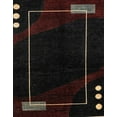 thumbnail image 1 of Ahgly Company Machine Washable Indoor Rectangle Abstract Burgundy Brown Area Rugs, 7' x 9', 1 of 1