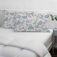 thumbnail image 4 of Blue Paisley Pillow Covers 16"x24", Vintage Boho Flower Botanical Leaf Branch Soft Brushed Microfiber Breathable Throw Pillow Covers, Pillowcase with Zipper for Couch Sofa Bedroom Living Room, 4 of 9