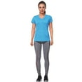 thumbnail image 5 of Vinsonshop Workout Tops for Women Running Gym Athletic Yoga Short Sleeve Shirts Breathable Crewneck Blue M, 5 of 8