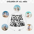 thumbnail image 6 of joogoo Boys Swim Trunks Black and White Graffiti Beach Board Shorts Drawstring Swimsuit 4T, 6 of 6