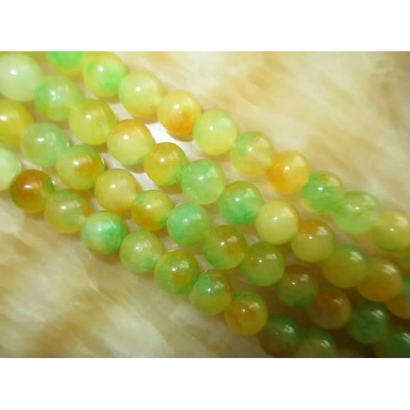 GKNET Natural 8mm mix green Kunzite Round Gemstones Loose Beads ##KH092