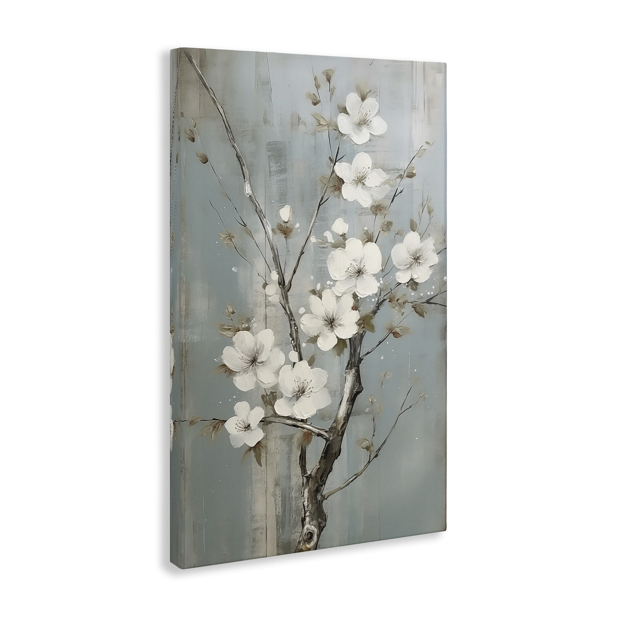 Stupell Industries White Apple Blossoms Botanical & Floral Painting Gallery Wrapped Canvas Art Print Wall Art, 16 x 24