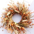 thumbnail image 3 of Sinyiin 24 Inch Fall Wreath Front Door Wreath Harvest Wheat Grain Garland Autumn Wreaths for Wedding Wall Home Thanksgiving Decor, 3 of 8