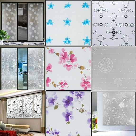 Static Cling Non-Adhesive Window Film Frosted Glass Film Bathroom Door Glass Decoration Window Film Privacy Covering