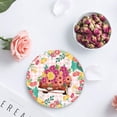 thumbnail image 4 of ZHANZZK Vintage Truck with Spring Flower White Set of 6 Round Coaster for Drinks, Absorbent Ceramic Stone Coasters Cup Mat with Cork Base for Home Kitchen Room Coffee Table Bar Decor, 4 of 6