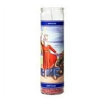 MagicLight Religious Candles 9.6 oz - Glass Jar, Unscented, St Elias Red