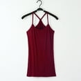 thumbnail image 2 of JGGSPWM Women's Camisole Tank Top Criss Cross Back Tanks Vest Spaghetti Strappy Breathable Cotton Stretch Cami Shirts Wine Free Size, 2 of 3
