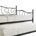 thumbnail image 2 of Castle Place Stylish Metal Twin Daybed with Trundle, Black, 2 of 7