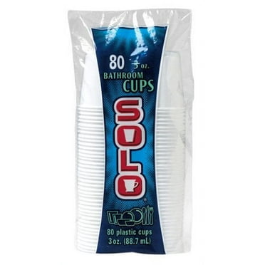 Solo 3-Ounce Plastic Cups, Package (80)