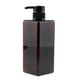 thumbnail image 2 of Botellas cuadradas de plástico PET vacías rellenables de 650 ml para baño y cocina. Marron oscuro, 2 of 9