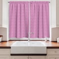 thumbnail image 2 of Ambesonne Geometric Kitchen Curtains, Abstract Line Leaves Art, 55"x24", Soft Pink and Pale Mauve, 2 of 3