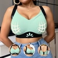 thumbnail image 4 of AHTJRT Smoothing Bra for Women Anti Sagging Wireless Push up Sports Bras No Underwire Fixed Padded Full Coverage Bralettes Green XXXL, 4 of 7