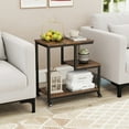 thumbnail image 4 of Patiojoy G-shaped Side Table 3-Tier Mobile End Table with Open Shelves Small Sofa Couch Side Table Coffee, 4 of 9