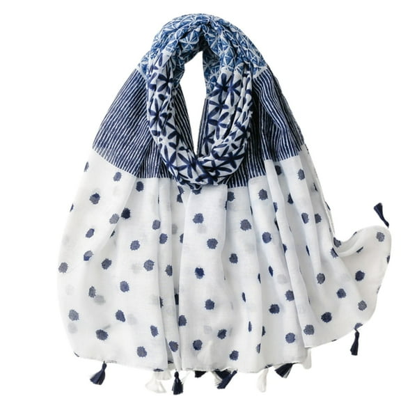 Scarf for Women Winter Winter Scarves Women's Scarf Lightweight Soft Floral Print Scarf Autumn and Winter Fashionable Tassel Shawl