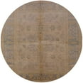 thumbnail image 1 of Ahgly Company Indoor Round Mid-Century Modern Dark Gold Brown Oriental Area Rugs, 4' Round, 1 of 6