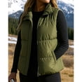 thumbnail image 2 of Yutgune Women's Puffer Vest Stand Collar Zip Up Sleeveless Jacket with Pockets Winter, 2 of 5
