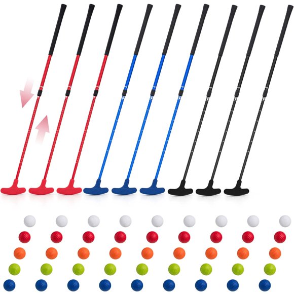 Juego de putter de golf Lenwen, 9 piezas, longitud ajustable para adultos