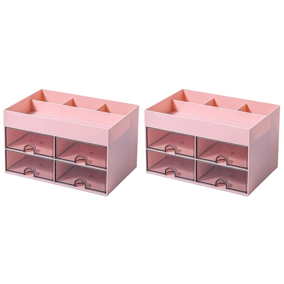 FRCOLOR 2pcs Desktop Stationery Storage Box Desk Organizer Decorative Sundries Box Countertop Storage Drawers