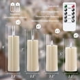 thumbnail image 3 of Yeelida Acrylic Flameless Flickering Candles with Remote Control and Timer, Battery Operated LED Fake 2.2" x 5",6",7",8",8" Plastic Pillar, 3 of 6