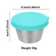 thumbnail image 3 of Redempat Leakproof Condiment Cup Size For Sauces Dressings And Condiments Portable Size Sauce Container Light Blue 1Set, 3 of 6