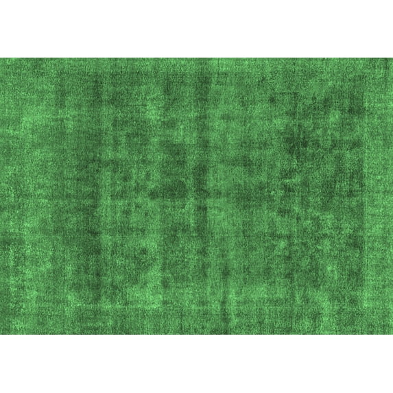Ahgly Company Indoor Rectangle Abstract Emerald Green Modern Area Rugs, 3' x 5'