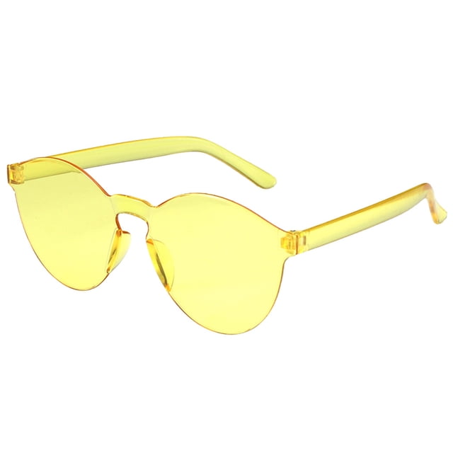 Lunettes de Soleil Rondes Unisexes Multicolores Mode Couleurs Bonbon pour Extérieur Design Léger