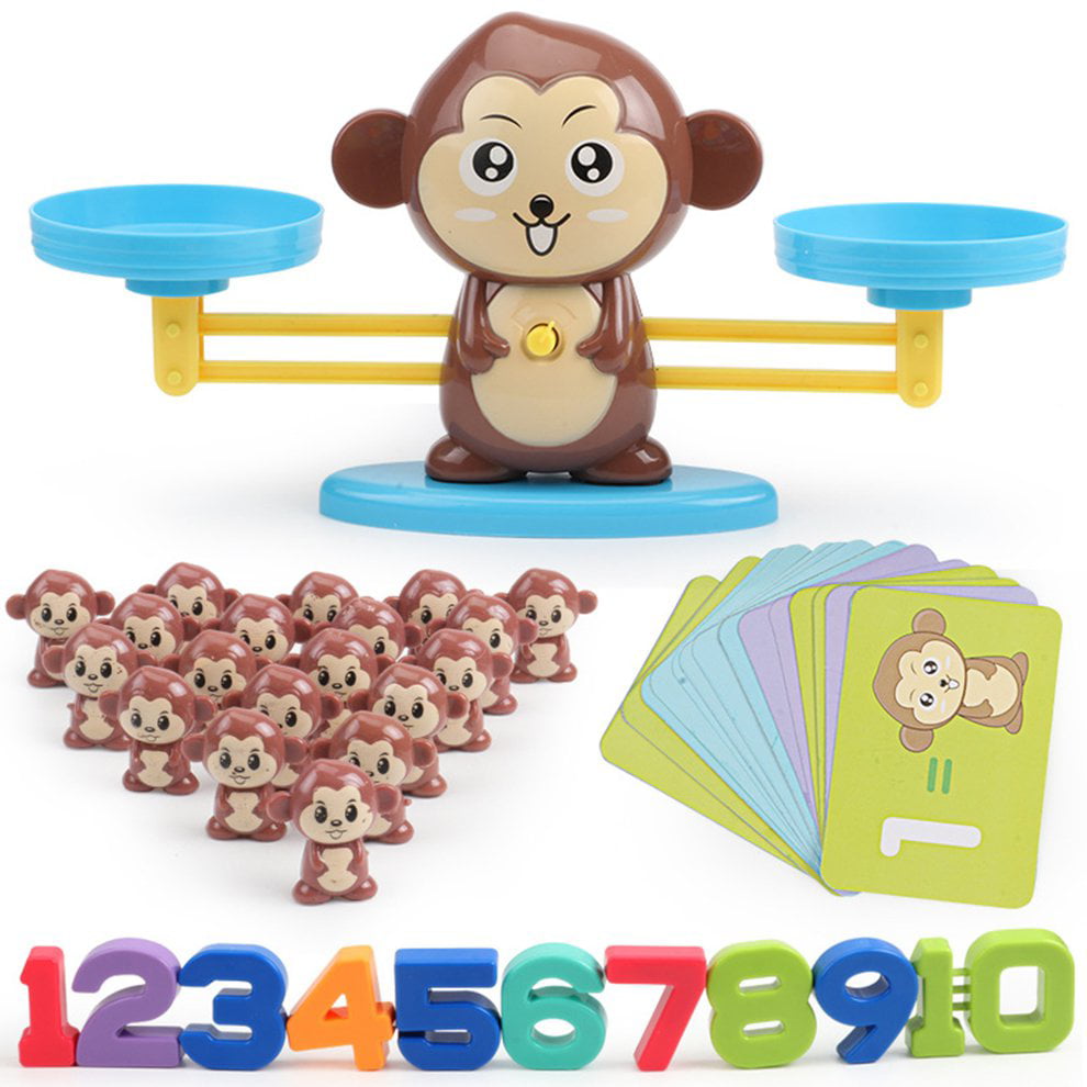Monkey Shaped Balance Toy Puppy Intelligence Early Education Math Balance Toy 